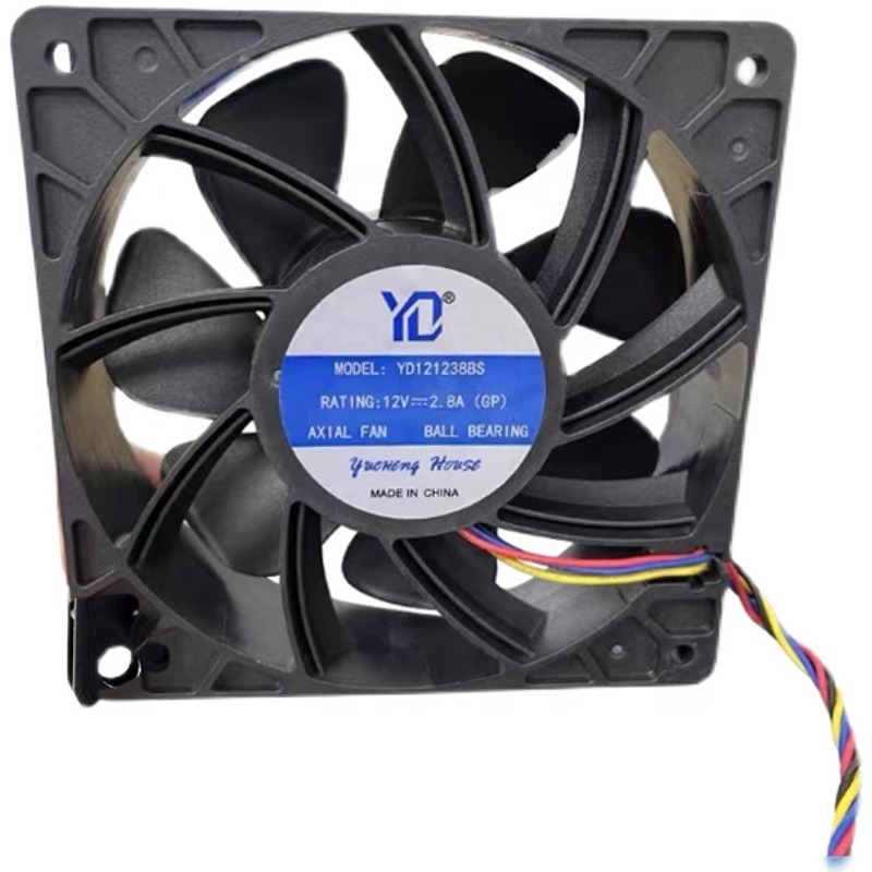 YD121238BS 120x120x38 12V 2.8A 6000RPMHigh Speed Ball Bearing Cooling Fan