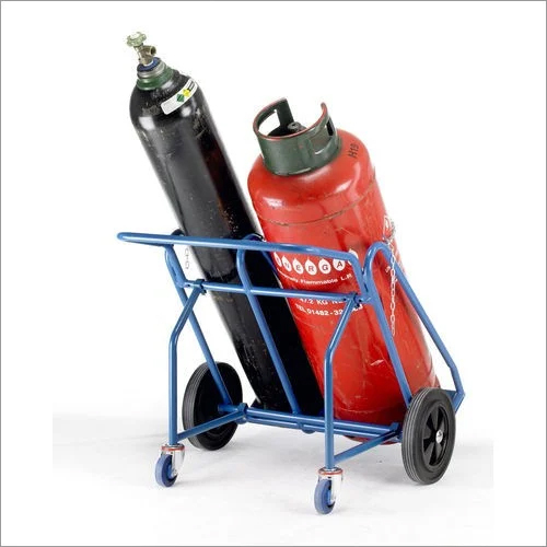 Double Gas cylinder trolley 4 wheel