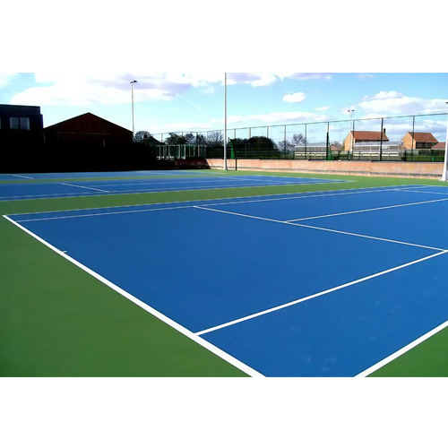Lawn Tennis Court Synthetic Acrylic Flooring - Color: Blue