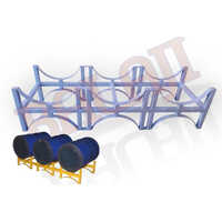 Industrial Drum Stand - Color: Blue