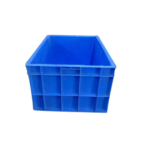 Blue Plastic Storage Crate
