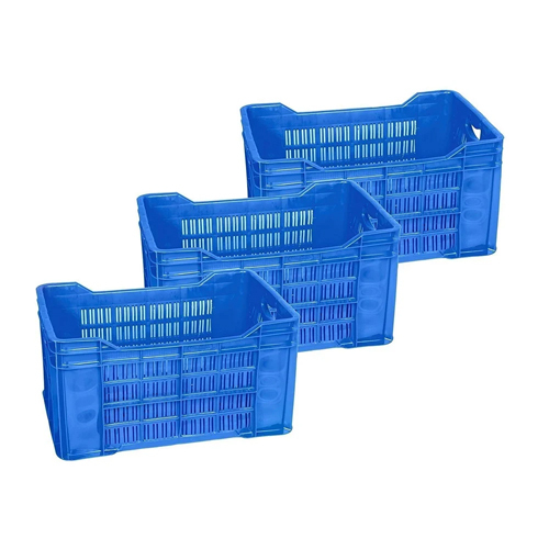 Blue Hdpe Vegetable Crate