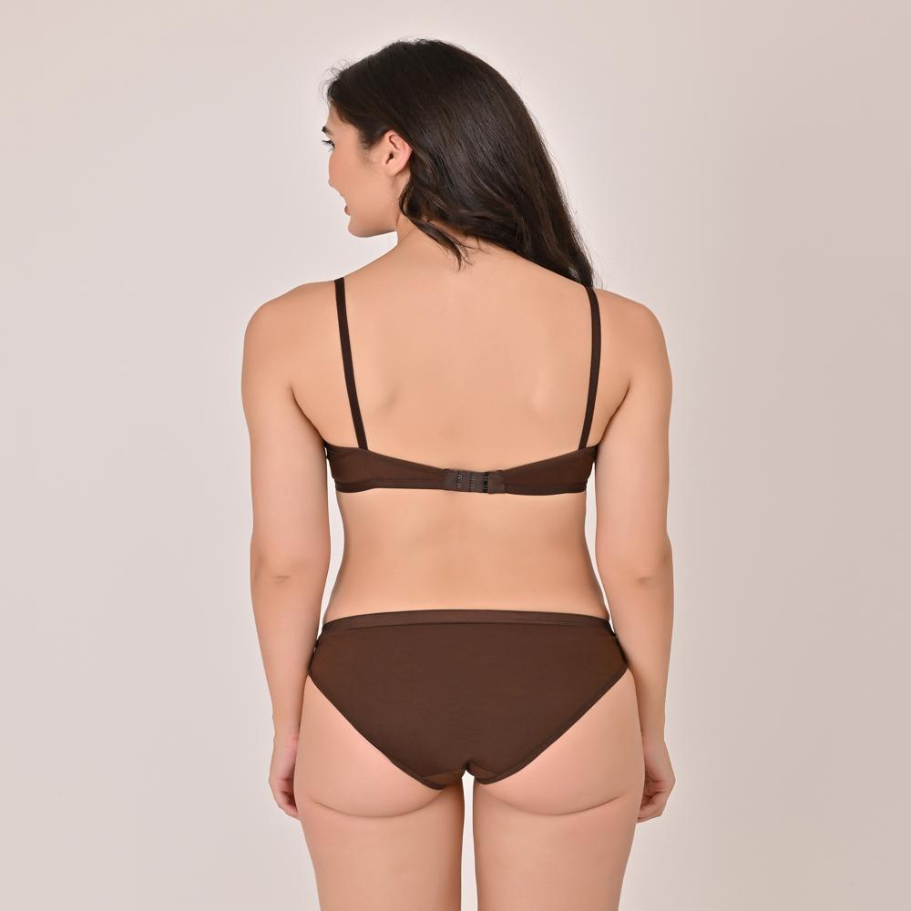 Non Padded Bra Panty Set - Color: Multicolour