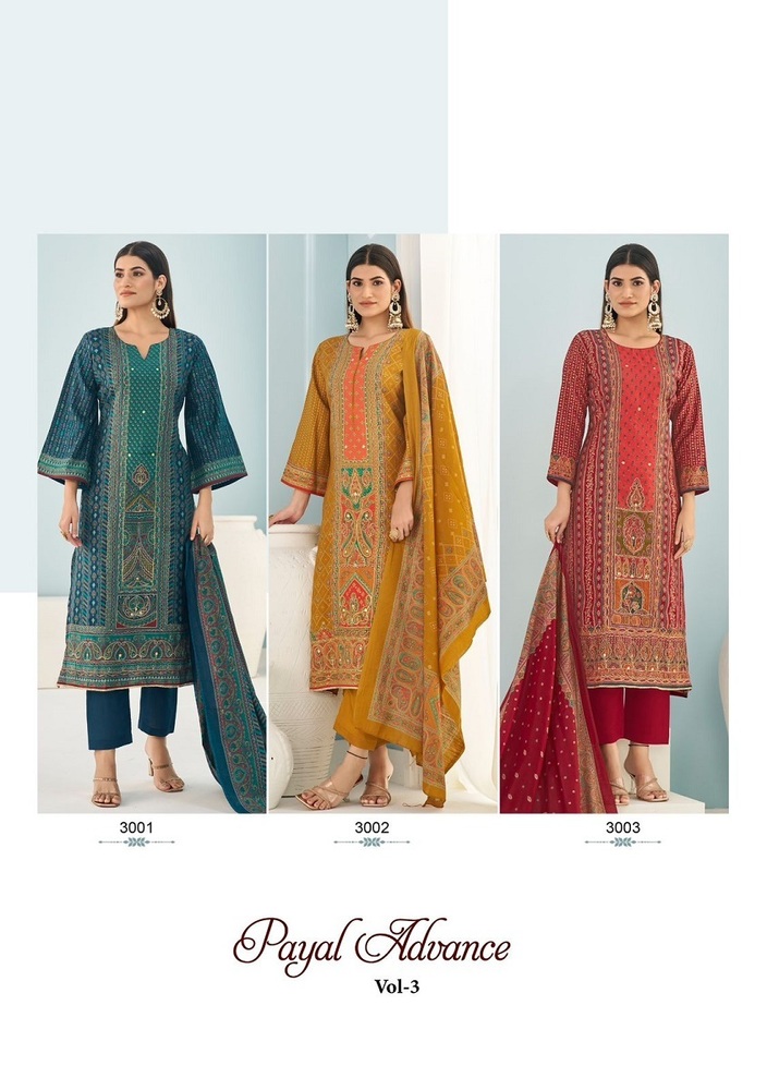 Suryajyoti Payal Advance Vol-3  Dress Material