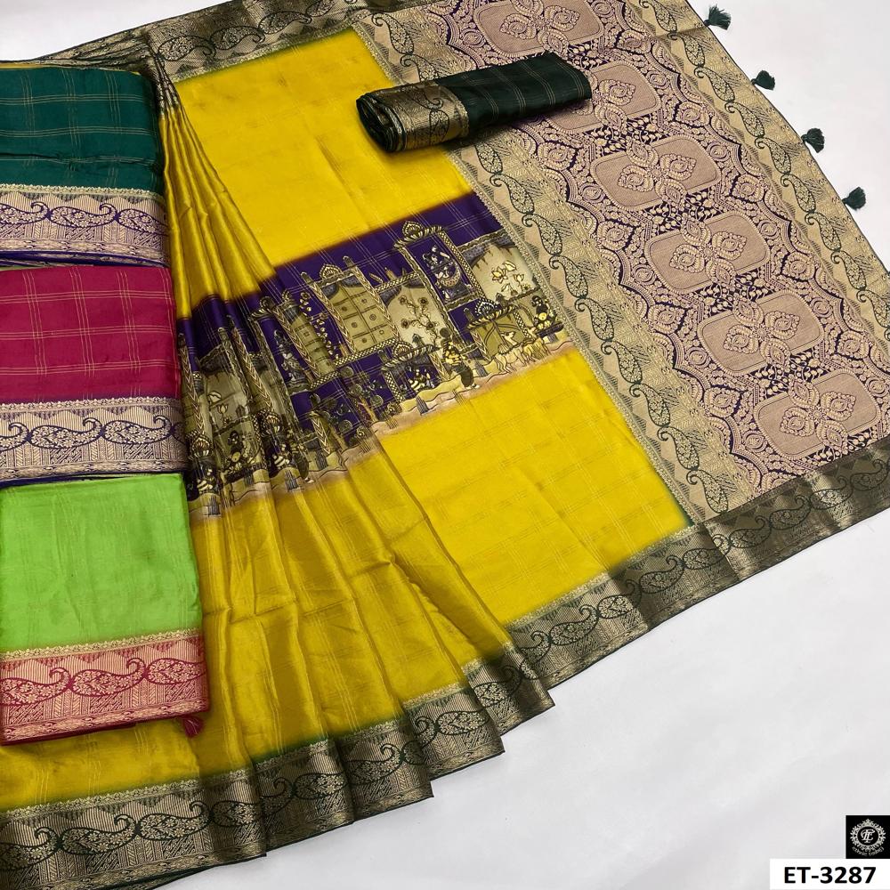 Ethnic Woven Design Zari Saree