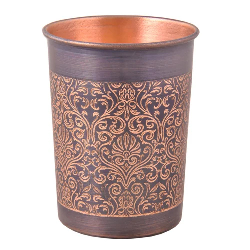 Pure Copper Water Glass - Shape: Round