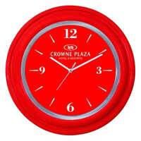 Analog Round Red Promotional Wall Clock - Features: Easy To Install