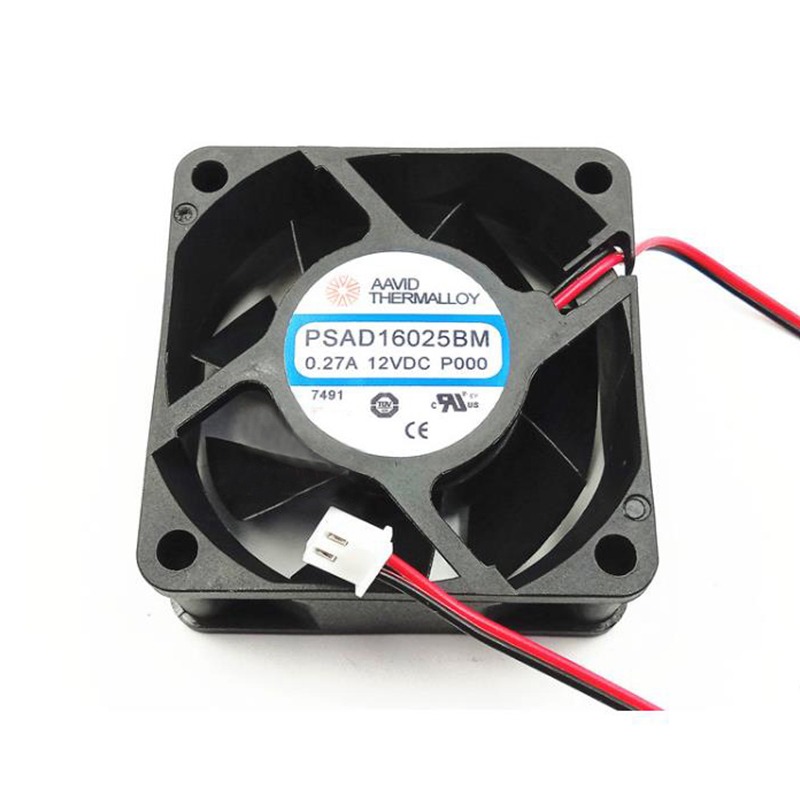 AAVID Thermalloy PSAD16025BM 60mm 12V 0.27A Ball Bearing Cooling Fan with Air for Computer & Computer Case Heatsink Application