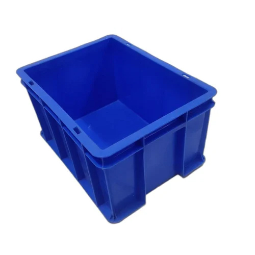 400X300X150Mm Hdpe Crate Bin - Color: Blue