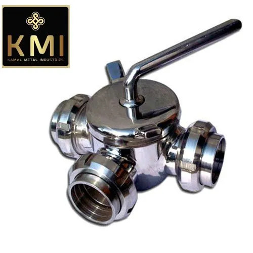 Ss304 Dairy Three Way Valve - Color: Silver