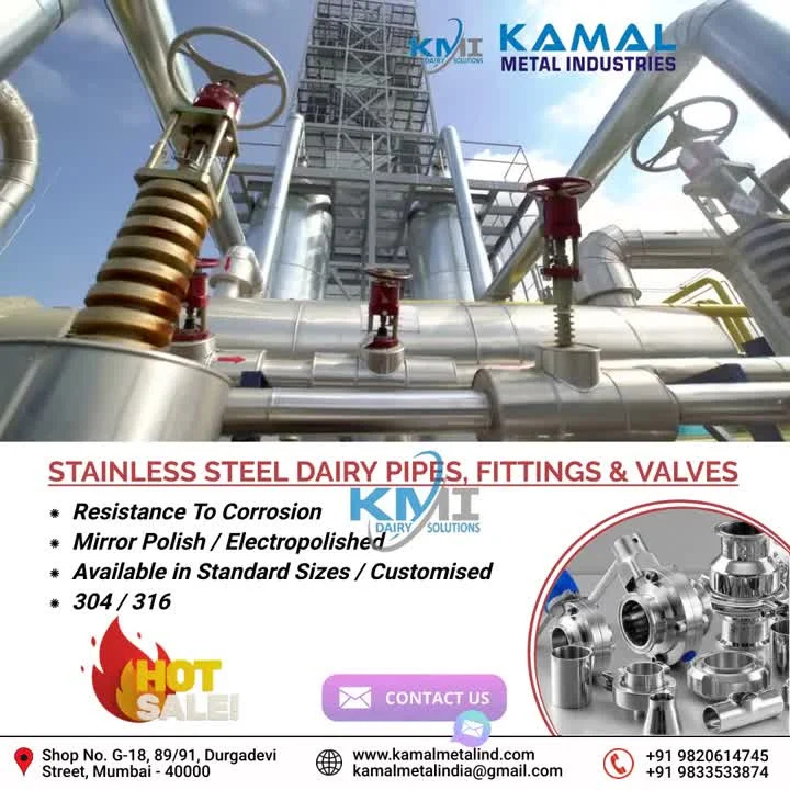 Ss304 Dairy Three Way Valve - Color: Silver