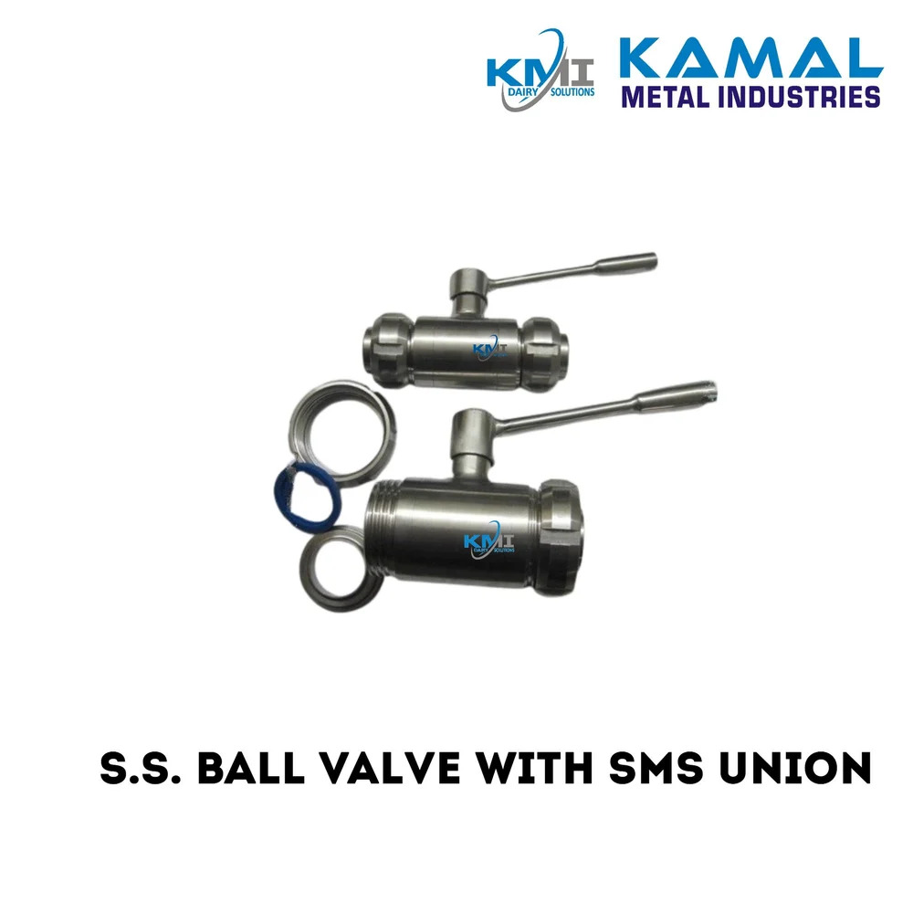 304 Ss Dairy Butterfly Valve With Sms Union - Color: Silver