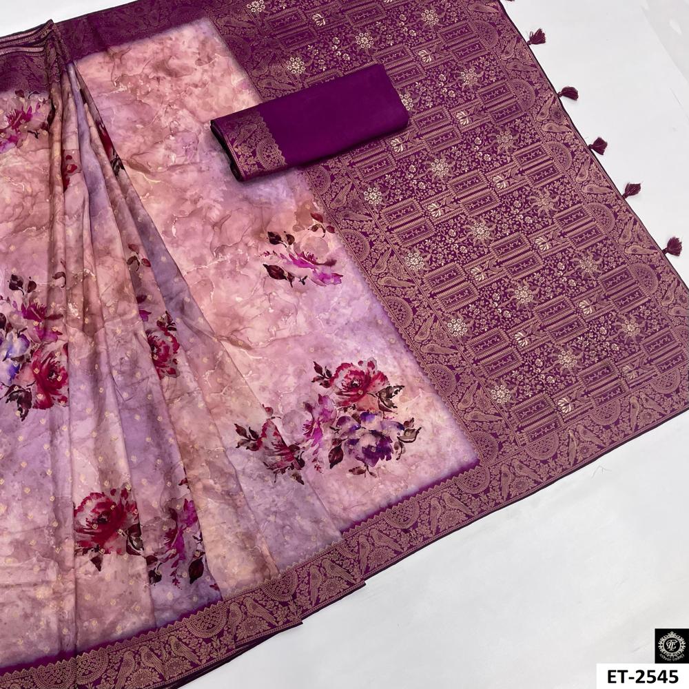 Nature Bloom Printed Saree