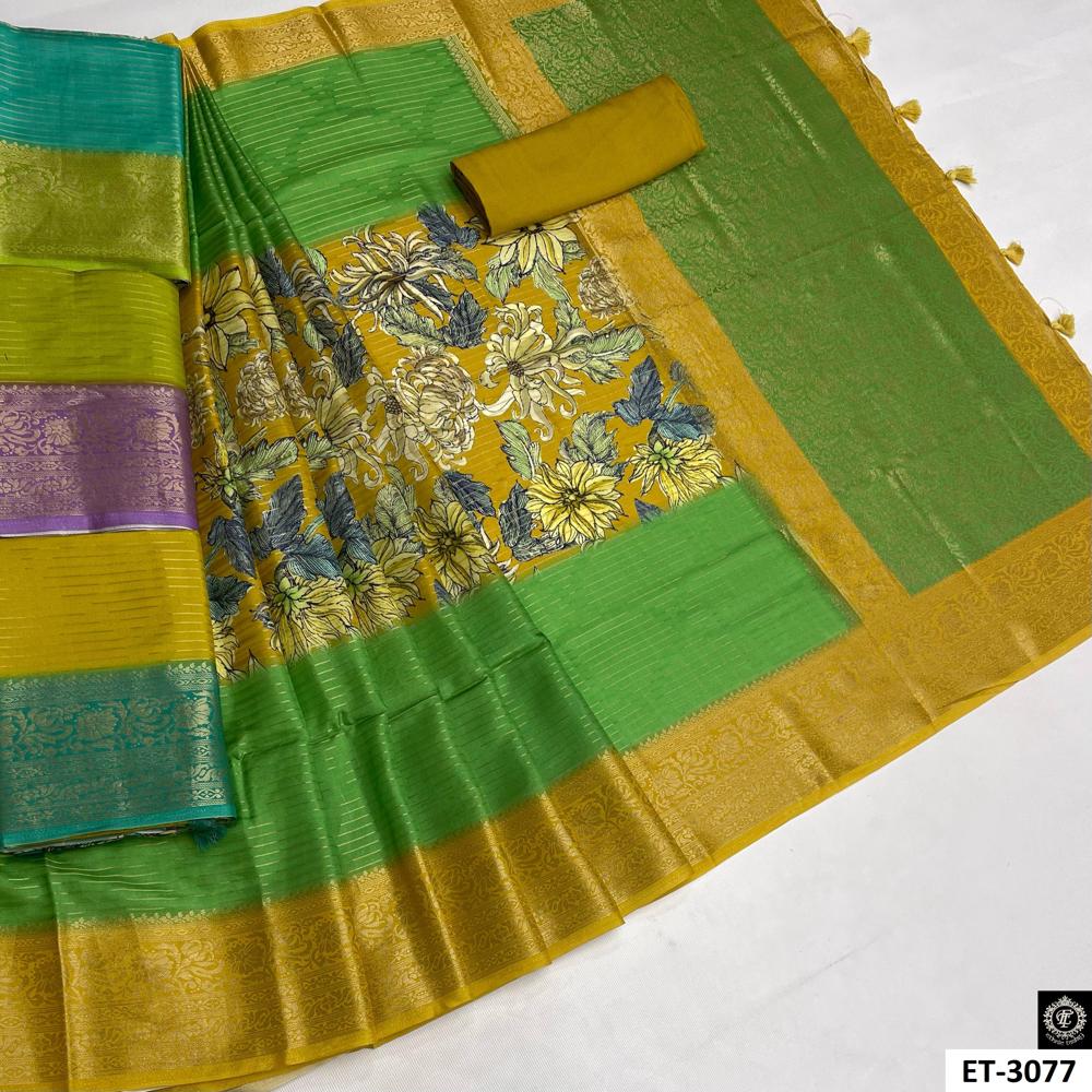 Traditional Saree Fore Women - Color: Ellow