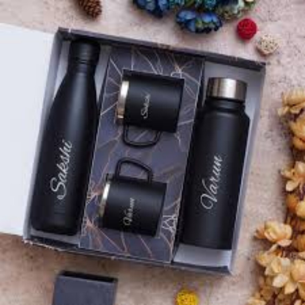 Bottle Cup With Gift Box Pack - Color: Different Available