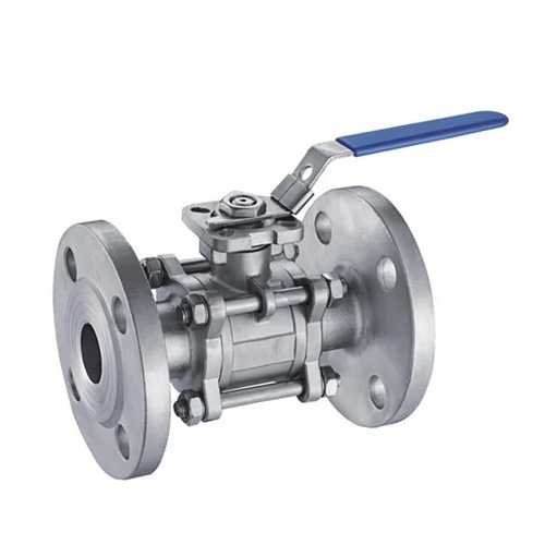 Flanged Ball Valve - Color: Silver