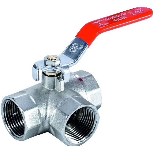 3 Way Ball Valve - Finish: Polished