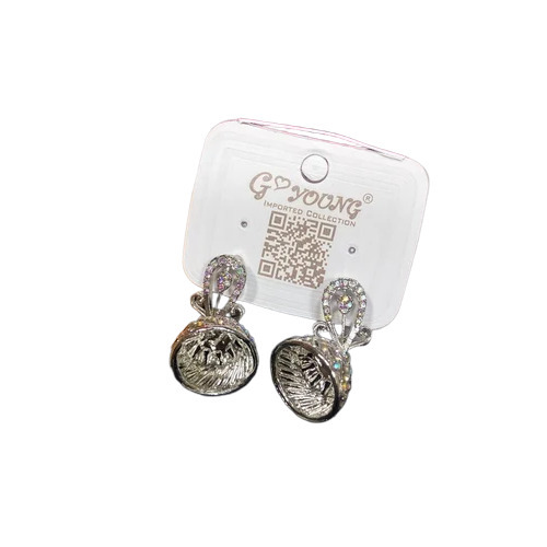 Ladies Fancy Earrings Set - Color: White