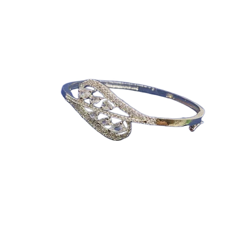 Ad Stone Bangles - Color: Silver