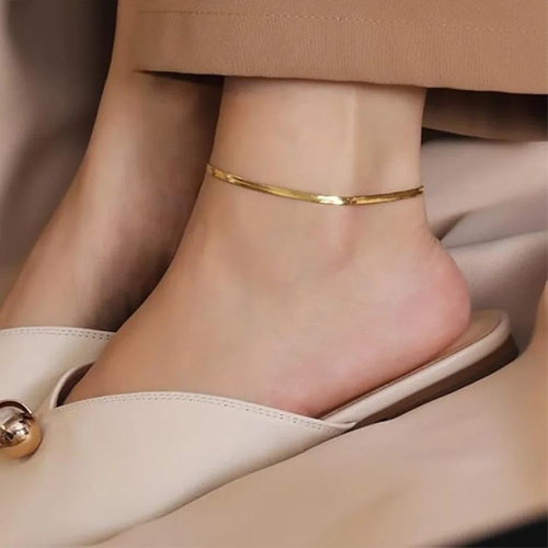 Snake Golden Minimal Korean Anklet
