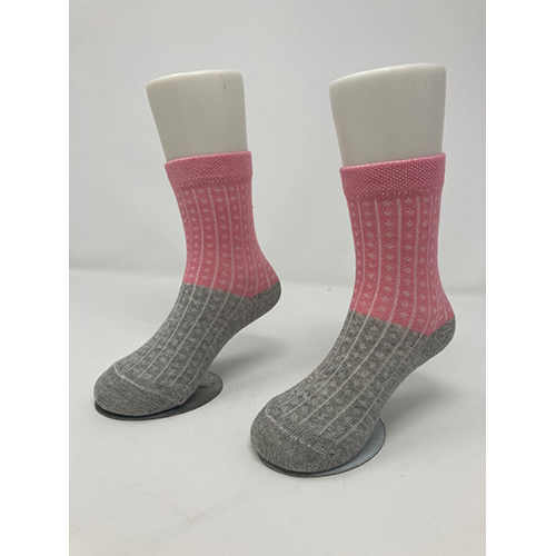 Pink and Grey Kids Socks