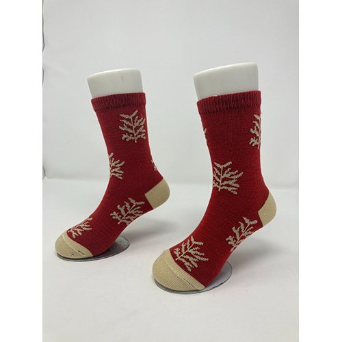 Red and Cream Kids Socks