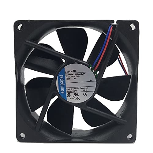 EBM PAPST 3414 NGHH 9CM 9025 24V 3.2W Double Ball 2-Wire Inverter Fan
