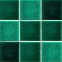 Pt-48-807 Crackle Porcelain Mosaics Tiles - Color: Greens