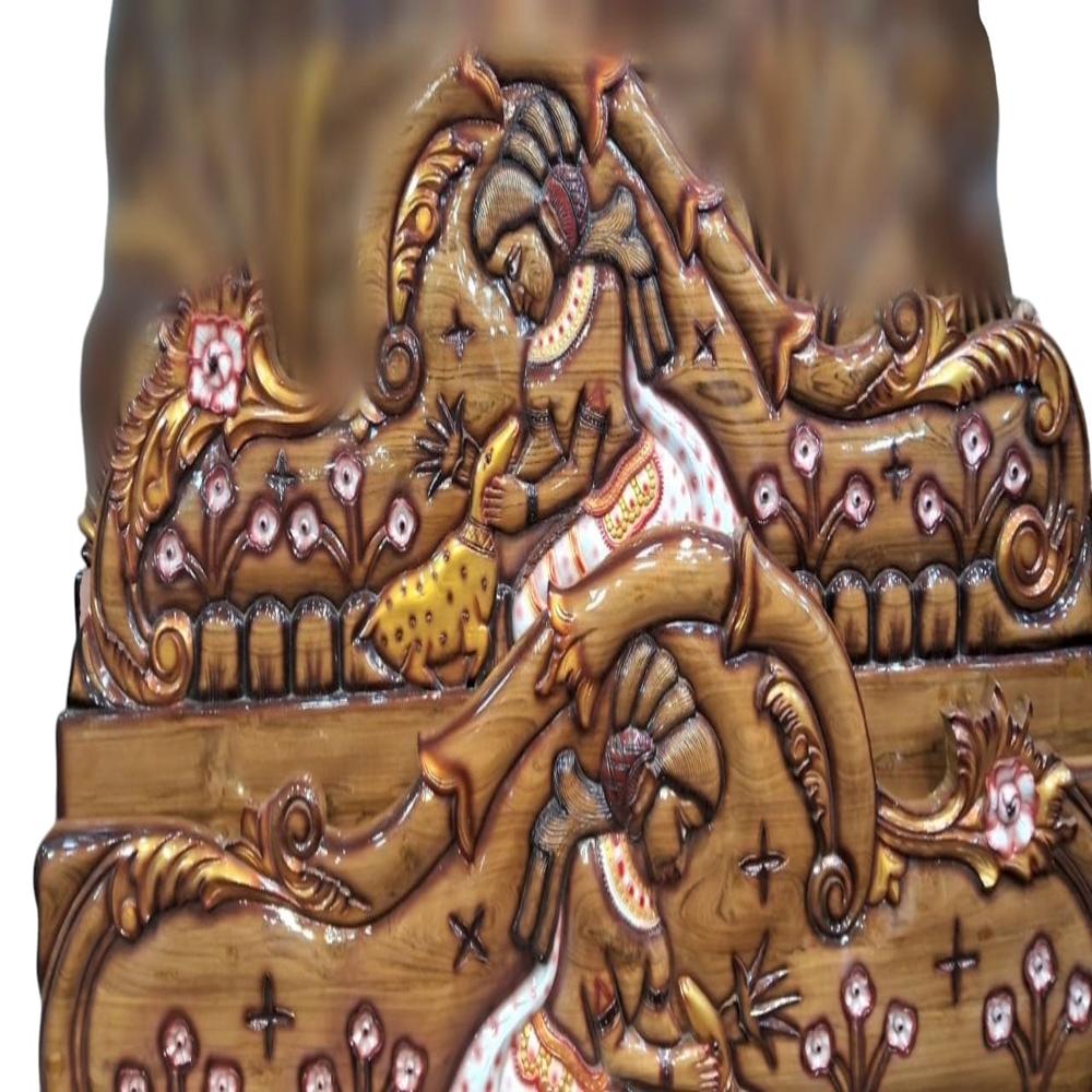 Teakwood Bed Head With Hydraulics