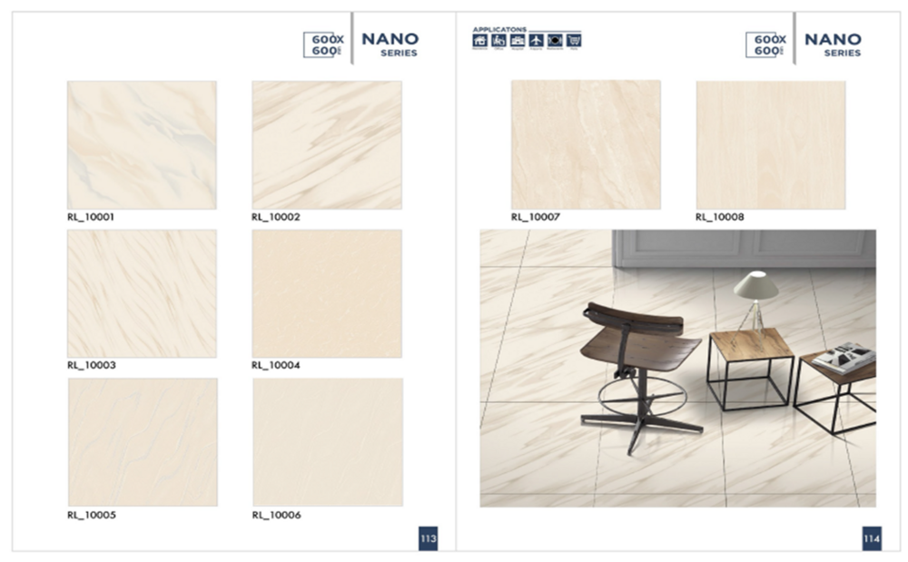 Stone effect tiles