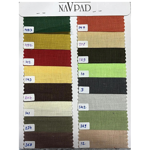 60 Lea Plain Linen Shirting Fabric - Color: Multicolor