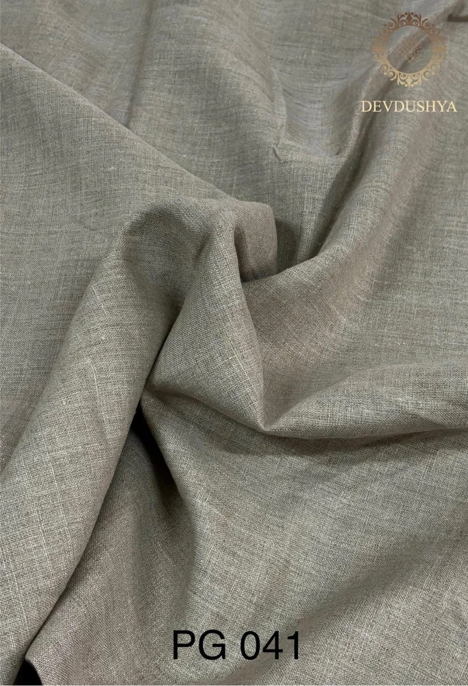 25 Lea Plain Weave Linen Suiting Fabric - Color: Grey