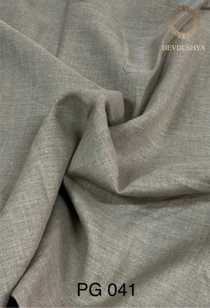 25 Lea Plain Weave Linen Suiting Fabric - Color: Grey