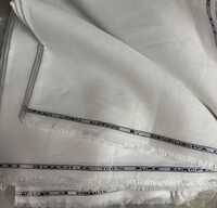 25 Lea White Plain Weave Linen Suiting Fabric