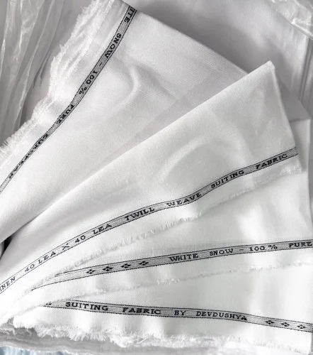 40 Lea Twill Weave Linen Suiting Fabric