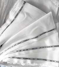 40 Lea Twill Weave Linen Suiting Fabric - Color: White