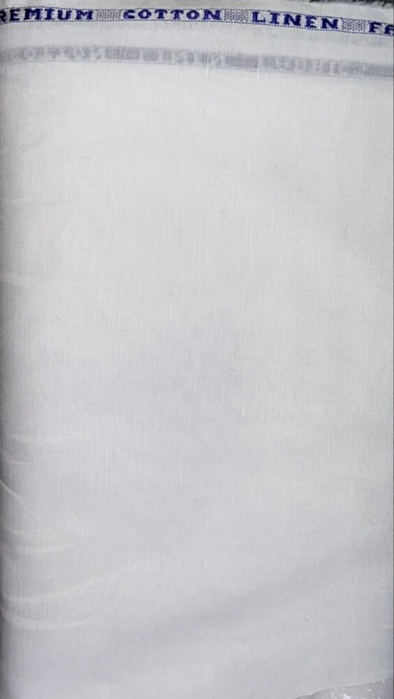 120 Gsm White Linen Cotton Fabric - Application: Shirts/Tops