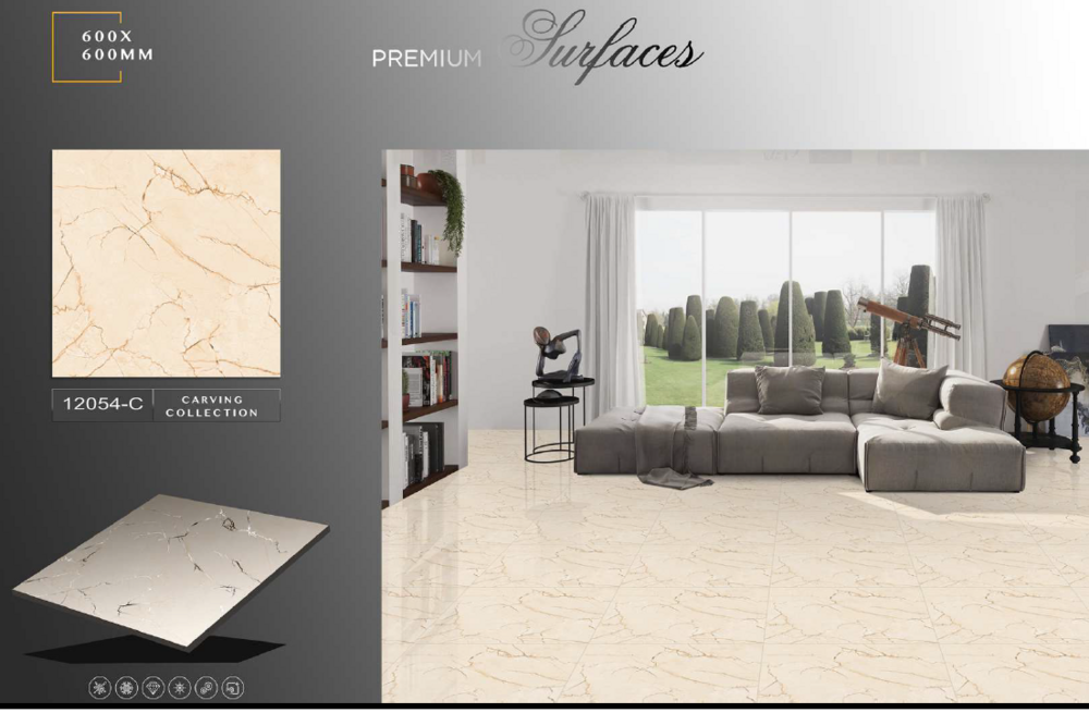Glossy tiles