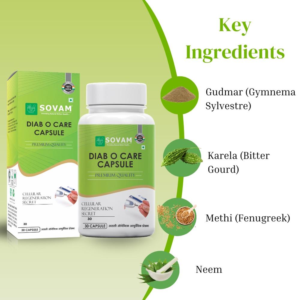 Diab-O-Care Capsules Ayurvedic Medicine for Diabetes 