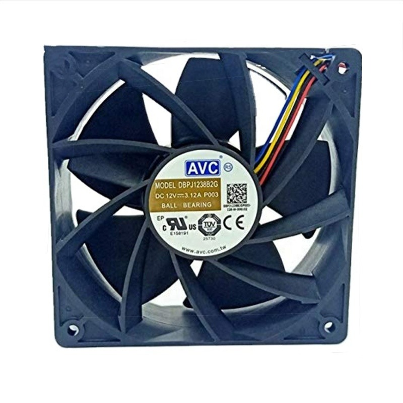 AVC DBPJ1238B2G 12038 120x120x38mm 12cm 12V DC 3.12A 7000RPM 4 Pins PWM Brushless Cabinet Axial Cooling Fan for Mining Machine