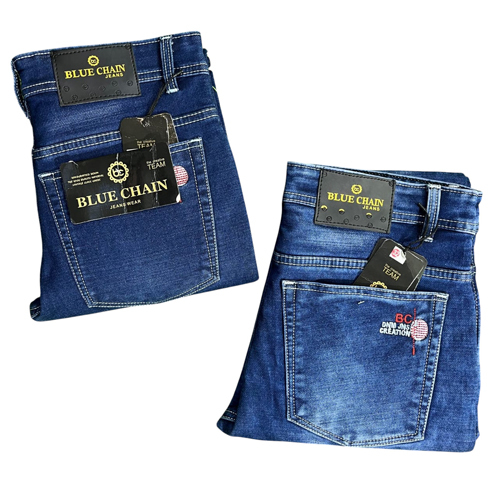 Mens Straight Fit Casual Jeans - Color: Blue