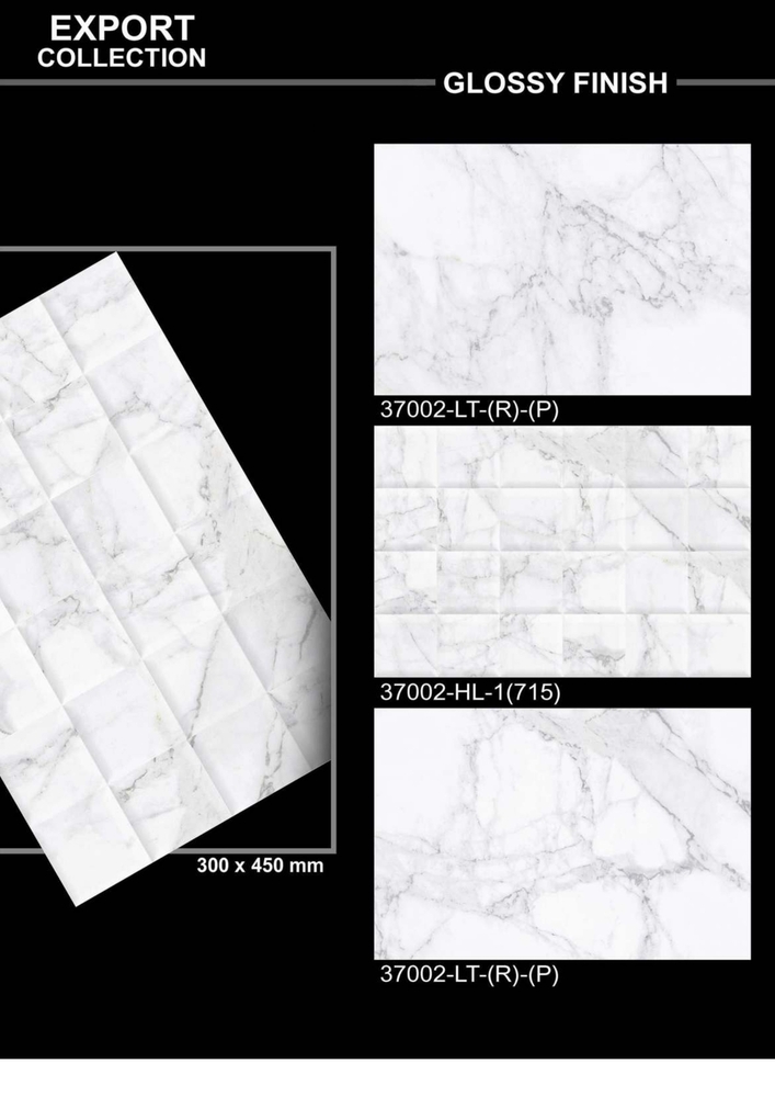 Kitchen Tiles - 300x450 mm | Ceramic, Vitrified, Non-Slip, Polished Porcelain Finish, Low Water Absorption, R9-R13 Slip Resistance