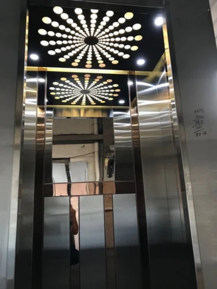 Geared Traction Residential Elevator - Material: Stainless Steel