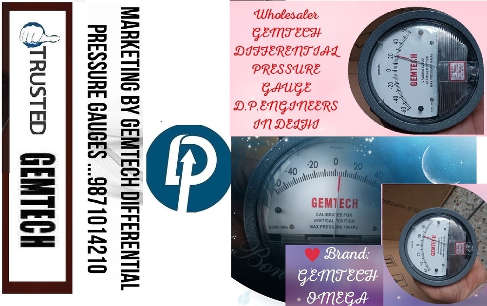 Popular Cities GEMTECH Differential Pressure Gauge Wholesalers - Meerut
