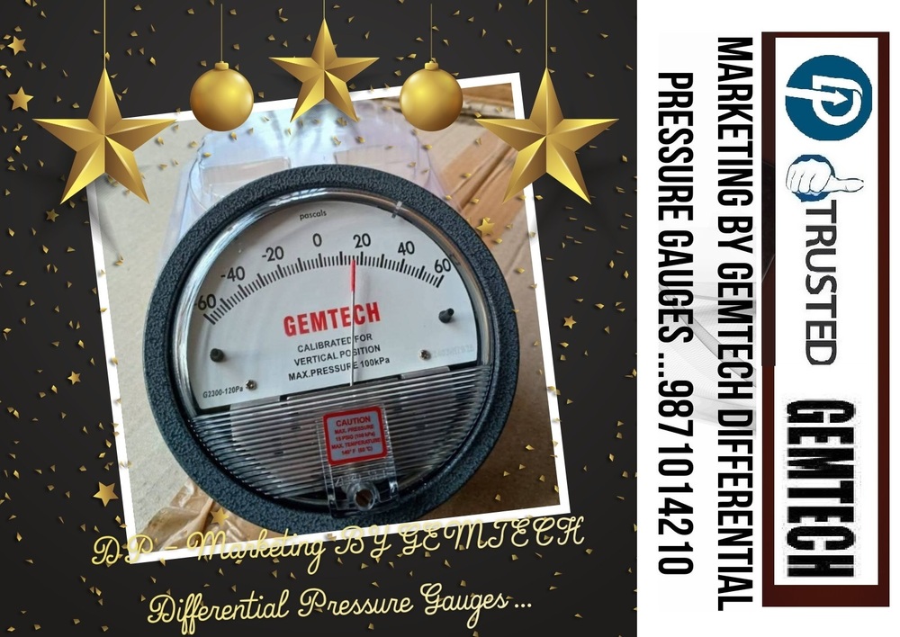 Popular Cities GEMTECH Differential Pressure Gauge Wholesalers - Meerut
