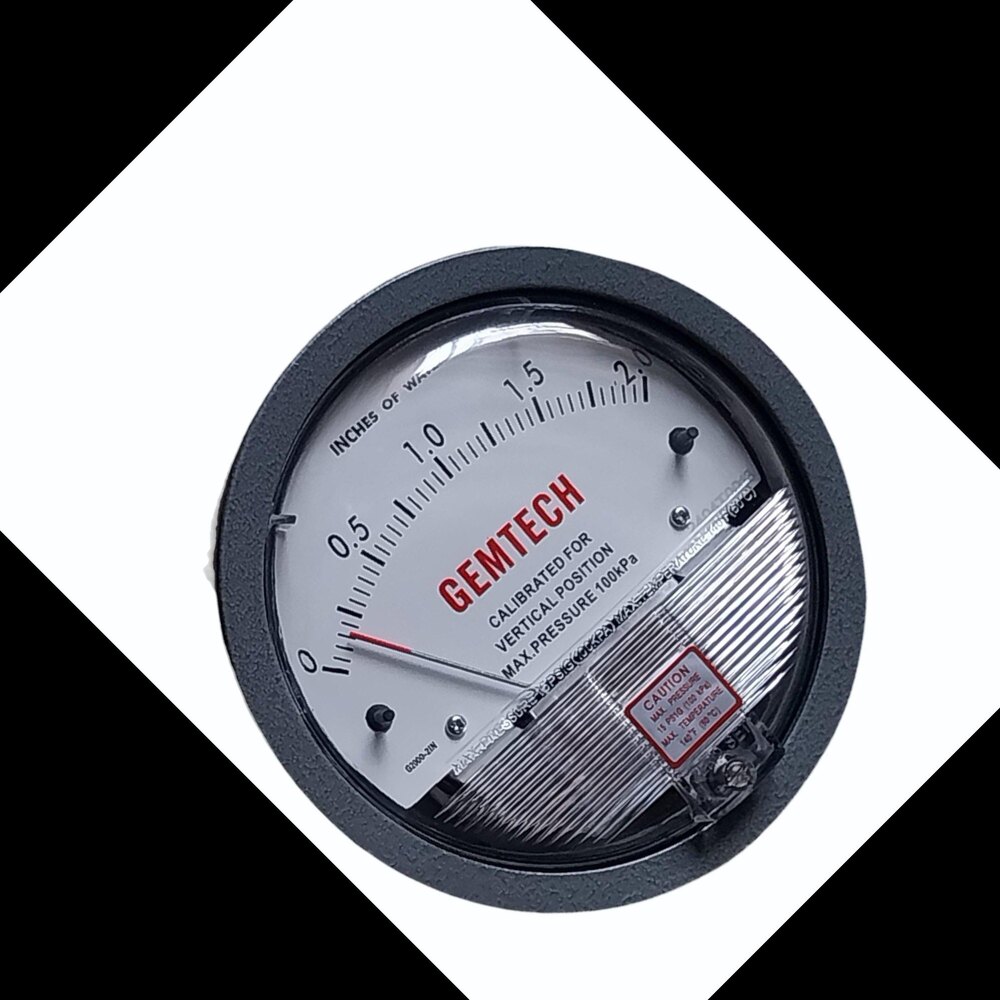 Model G2001-SP GEMTECH Differential Pressure Gauge Range 0-1 Inch W.C.
