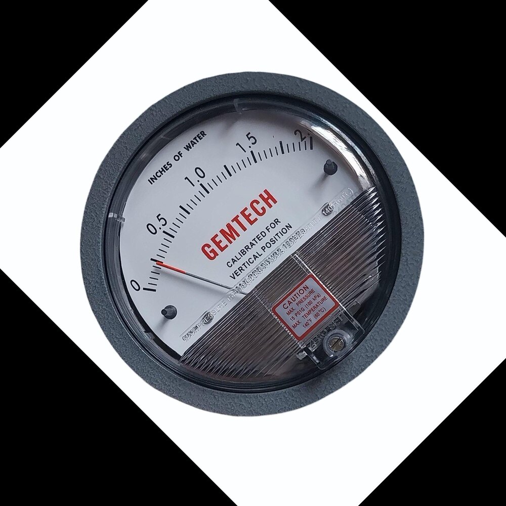 Model G2001-SP GEMTECH Differential Pressure Gauge Range 0-1 Inch W.C.