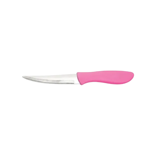 8 Inch Plain Knife - Color: Silver And Pink
