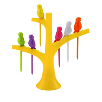 Ce-130 Birds Fruit Fork - Color: Green