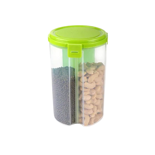 1000 Ml Food Container - Color: Black And Trasnparent